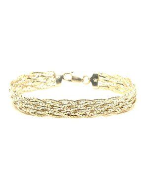Italian Silver 925 Wide Braided Bracelet